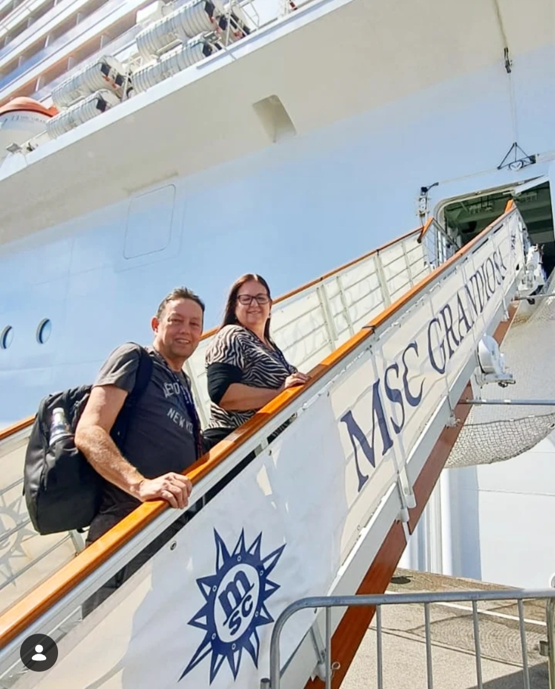 Cliente viajando de cruzeiro