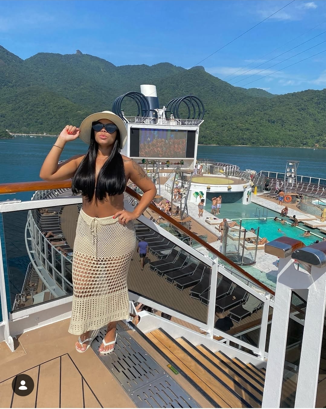 Cliente viajando de cruzeiro